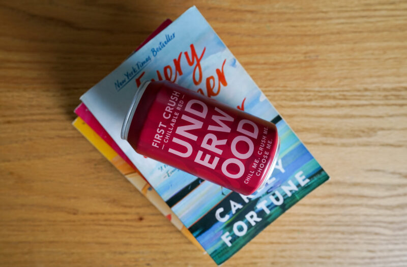 Underwood Chilled Red Wine and Romance Books